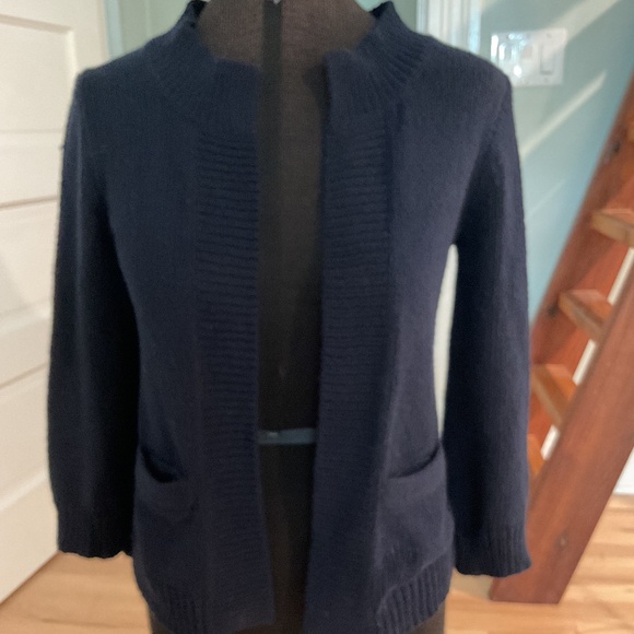 J Crew Factory Navy Blue Cardigan Sweater - Picture 1 of 3
